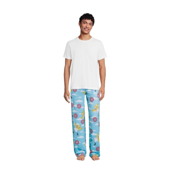 The Simpsons Homer Donut Clouds - Mens Graphic Sleep Pants - Size L - Picture 4 of 8